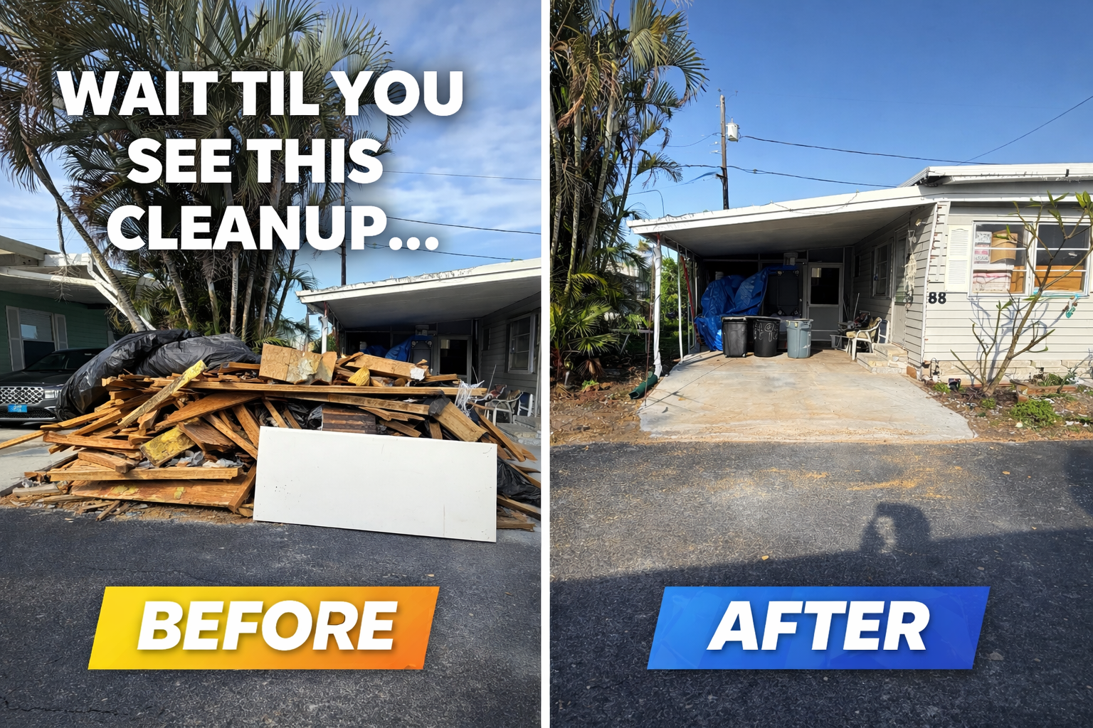 Construction debris removal in Tampa Bay by Southwest Removal